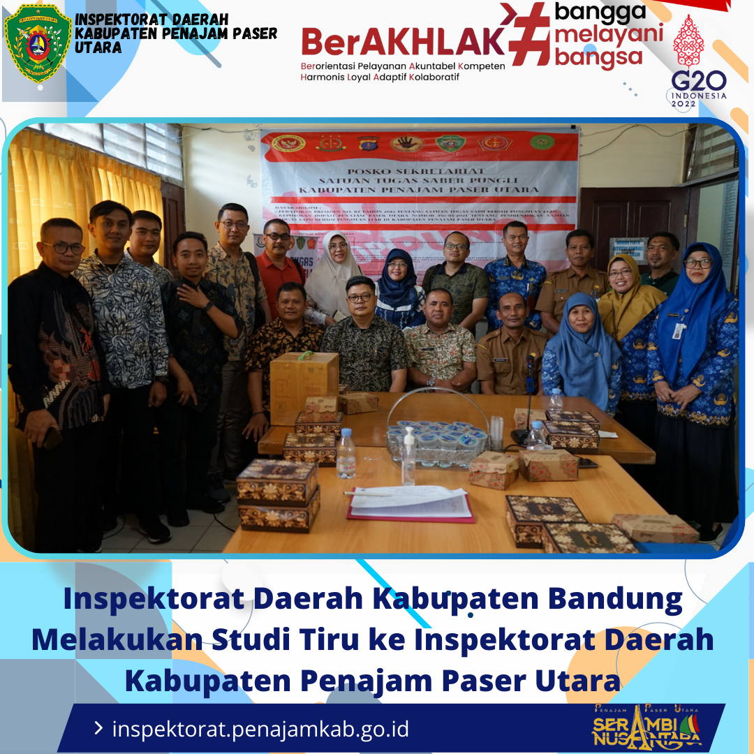 Inspektorat Daerah Kabupaten Bandung Melakukan Studi Tiru Ke Inspektorat Daerah Kabupaten Penajam Paser Utara
